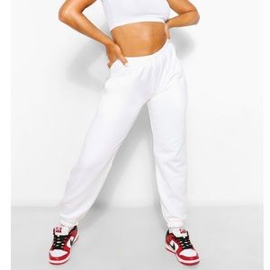 Boohoo white sweatpants